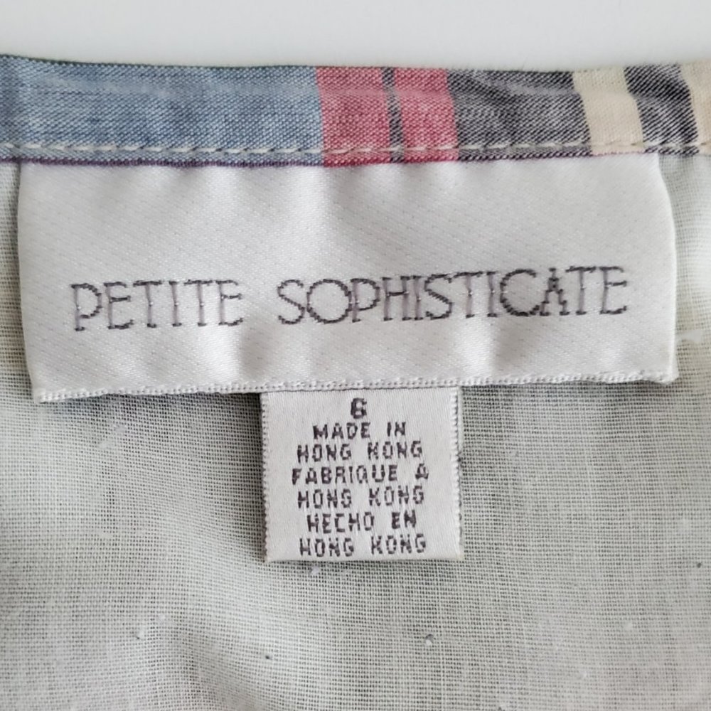Petite Sophisticate Madras Skirt | EUC | 6P | Blue Green Pink Cranberry Cream - Picture 5 of 8
